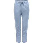 Pantaloni scontati blu M in viscosa con elastico per Donna Only Poptrash 