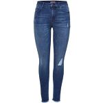 Jeans skinny vita 38 scontati blu scuro M raw denim per Donna Only Blush 