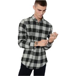 Only & Sons Gudmund Life Checked Long Sleeve Shirt Grigio XL Uomo