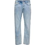 Jeans larghi scontati blu chiaro per Uomo Only & sons 
