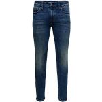 Jeans skinny vita 31 blu scuro per Uomo Only 