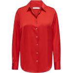 Camicie scontate rosse XL in poliestere su misura per Donna Only 