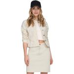 Giacche jeans scontate beige XL manica lunga per Donna Only 