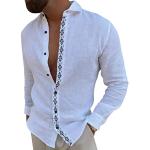 Magliette & T-shirt business bianche S di cotone tinta unita traspiranti manica lunga in serafino per Uomo 