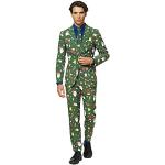 OppoSuits Fun Ugly Christmas Suits for Men – Santaboss – Full Suit: Jacket, Pants & Tie Abito da Uomo, 50
