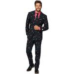 OppoSuits Prom Suits for Men – Pac-Man – Comes with Jacket, Pants And Tie in Funny Designs Abito da Uomo, Black, 40