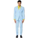 OppoSuits Solid Color Party Suits for Men – Blue Steel – Full Suit: Includes Pants, Jacket And Tie Abito da Uomo, 46