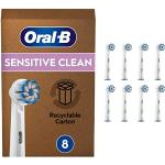 Oral-B Sensitive Clean Testine Spazzolino Elettrico, Confezione da 8 pezzi, Clean & Care, Pacco Adatto alla Buca delle Lettere, Bianco