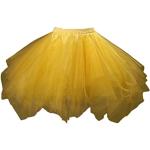 Costumi Cosplay eleganti gialli XL taglie comode in tulle per ballo per Donna 