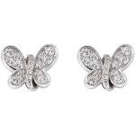 Orecchini scontati in argento personalizzati con farfalla per Donna Amen 