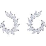 Orecchini scontati bianchi in argento personalizzati a cerchio per Donna Comete Jewels 