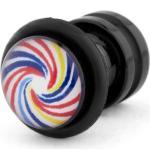 Orecchino magnetico a spirale colorata