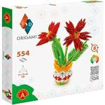 Origami 3D 501829 - Fiori in vaso, bella scultura di carta 3D con componenti brevettati e istruzioni di montaggio comprensibili, 554 pezzi, 17 x 15 x 25 cm, a partire da 8 anni