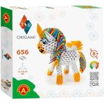 Origami 3D 501832-3D Origami Unicorno – Bella scultura in carta 3D con componenti brevettati e istruzioni di costruzione comprensibili, 656 pezzi, 14 x 18 x 16 cm, a partire da 8 anni