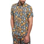 Camicie sportive scontate eleganti multicolore XL di lino a fiori traspiranti mezza manica per Uomo ORIGINAL PENGUIN 