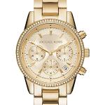 Orologi da polso eleganti cronografi dorati in acciaio inox per Donna Michael Kors MICHAEL 