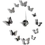 Orologio da parete di design, motivo farfalla, ner