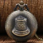 Orologio da tasca antico steampunk campana infernale orologio da tasca al quarzo collana pendente retro bronzo AC-DC