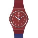 Cinturini orologi rossi in silicone per Donna resistenza all'acqua 3 Bar Swatch 