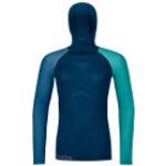 Ortovox - 120 Comp Light Hoody W, intimo donna - Size: M, Color: petrol blue