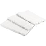 Asciugamani bianchi 40x60 di spugna tinta unita 3 pezzi da bagno Caleffi 