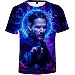 OUHZNUX Keanu Reeves Character 3D Print T-Shirt, M