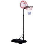 Outsunny HOMCOM Canestro da Basket da Esterno con Supporto e Altezza Regolabile in Acciaio 73 × 49 × 194-249 cm