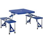 Tavolini scontati blu in alluminio pieghevoli Outsunny 