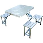 Tavolini bianchi in alluminio pieghevoli Outsunny 