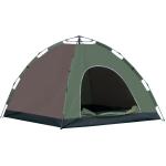 Outsunny Tenda da Campeggio Pop-Up per 4 Persone con Borsa da Trasporto, Ganci per Lampade e Tasche Portaoggetti, 210x210x135cm