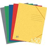OXFORD TopFile+ - Confezione da 50 cartelline in cartone con 3 alette,  formato A4, chiusura elastica, 10 colori assortiti : .it: Auto e Moto