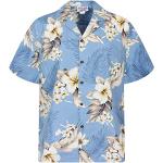 Camicie hawaiane casual azzurre XL di cotone per Uomo LAPA 