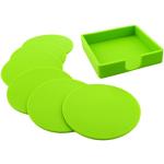 Sottobicchieri verdi in silicone 7 pezzi 