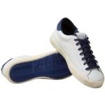 Sneakers larghezza E casual blu numero 40 di cotone con stringhe per Uomo P448 