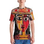 Pablo Picasso T-Shirt Vintage Famous Paintings all Over Printing Tee Shirt(Large)