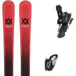 Attacchi rossi di legno da sci per bambini Völkl Mantra 