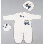 Completini blu navy di cotone manica lunga per neonato di joom.com/it 