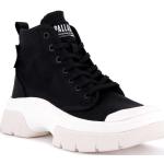 Sneakers larghezza E casual nere numero 37,5 in poliestere con stringhe per Donna PALLADIUM 