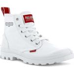Sneakers alte bianche numero 46 di gomma con stringhe per Uomo PALLADIUM Pampa 