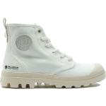 Sneakers alte larghezza E bianche numero 43 di cotone Bio con cerniera con tacco fino a 3 cm impermeabili per Uomo PALLADIUM Pampa 