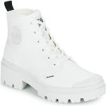 Sneakers alte scontate bianche numero 39 con tacco da 3 cm a 5 cm per Donna PALLADIUM 