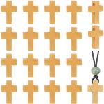 Ciondoli di legno artigianali per Comunione con croce per neonato Pandahall 