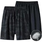 Pantaloncini militari neri 3 XL taglie comode mimetici traspiranti per l'estate da basket per Uomo 