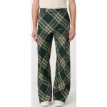 Pantaloni invernali verdi L di lana per Uomo Burberry 