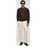 Pantaloni classici scontati bianchi XL in poliestere per Uomo Mango Man 