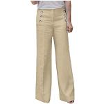 Pantaloni cargo casual beige XL taglie comode di cotone traspiranti per la primavera per Donna Generico 