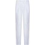 Pantaloni bianchi di lino con pinces Boglioli 