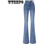 Jeans casual 3 XL taglie comode in denim per la primavera a zampa di elefante per Donna 