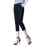 Pantaloni neri XL taglie comode di cotone con paillettes per l'estate da jogging per Donna Generic 
