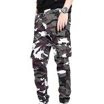 Pantaloni militari bianchi XL taglie comode di cotone mimetici da jogging per Uomo 